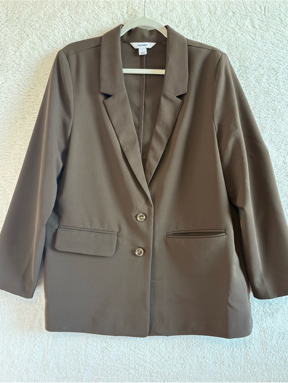 Old Navy Women’s Oversized Relaxed Fit Blazer Chocolate Brown Size Large